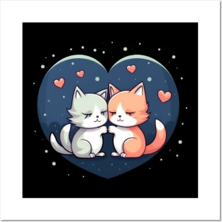 Cuddling Kittens Posters and Art